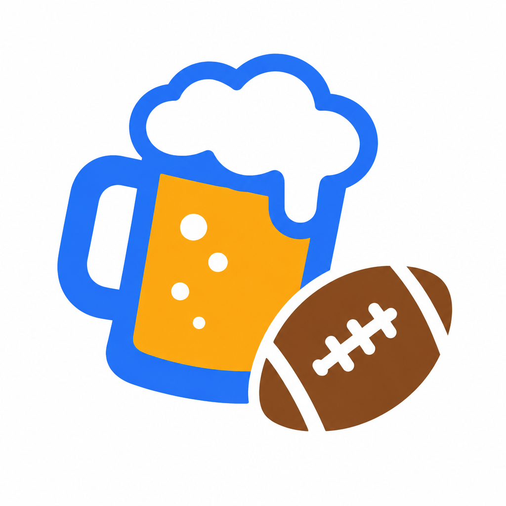 Beer mug and rugby ball